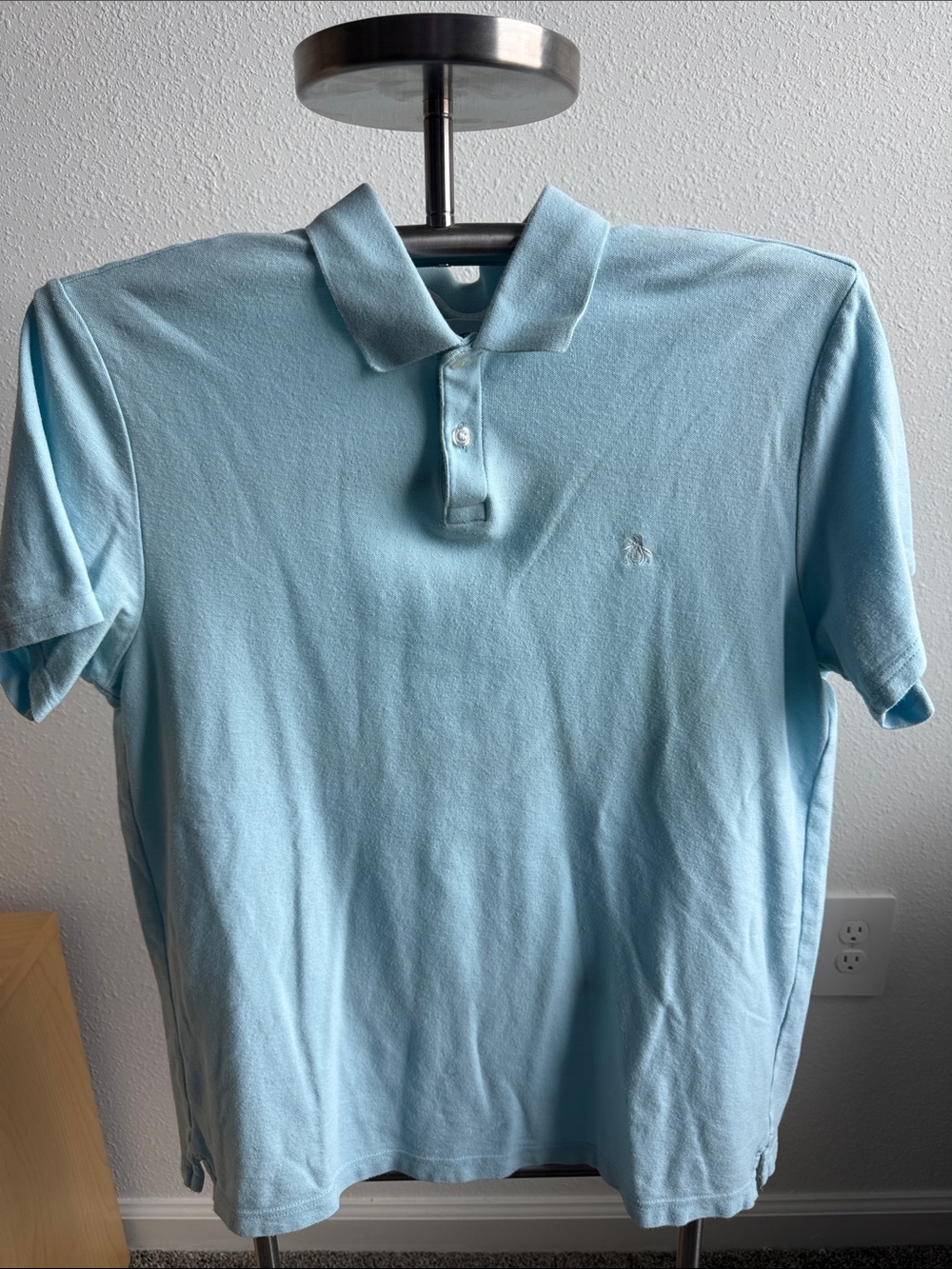 Original Penguin Men's Sky Blue Polo with Subtle Logo